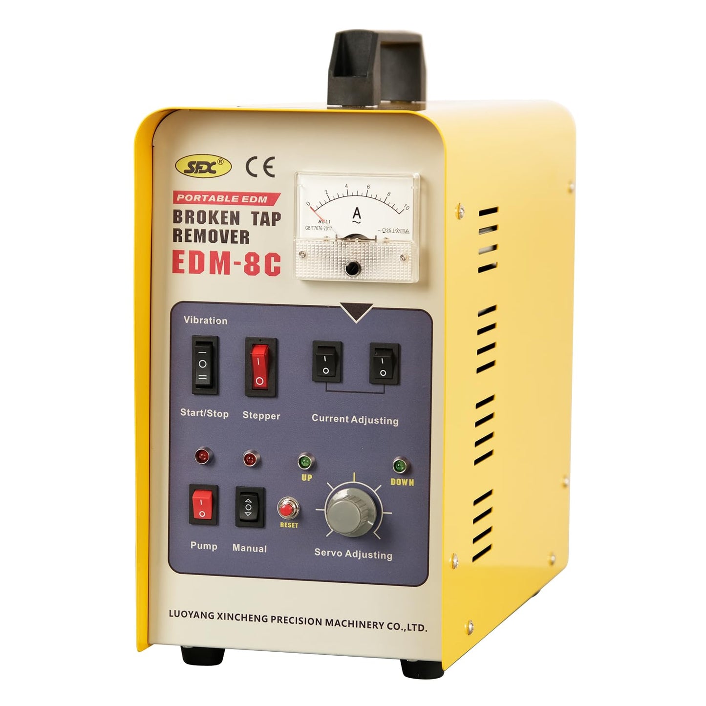 800W Broken Tap Drill Remover Machine EDM-8C Portable EDM, 110 V, Remove M2-M20 Dia. 0.07in to 0.78in (5/64'' - 25/32'') Screw, 1-20mm Drill Drifts from Blind Hole, Through Hole, Depth Setting