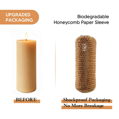 chaoxinge Pure Beeswax Prayer Candles 7 Day Devotional Candles in Glass-1Pack with 120 Hours Long Burn Time, Honey Fragrance Religious Candles Catholic for Memorials, Vigil, Church