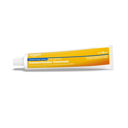 Amazon Basic Care Hemorrhoid Ointment, Fast-Acting Pain Relief, Relieves Burning, Itching, Swelling and Discomfort, 2 ounce (Pack of 1)