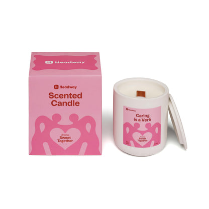 Headway White Jar Scented Candle - Vanilla + Milk Fragrance - 100% Soy Wax Scented Candles for Home, Valentines Day - Couples Gifts - Long-Burning Aromatherapy