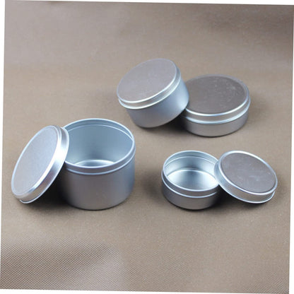 LALAFINA 4pcs DIY Iron Candle Making Tins High-Temperature Resistant Scented Candle Containers for Home Crafts and Beginners and Professionals