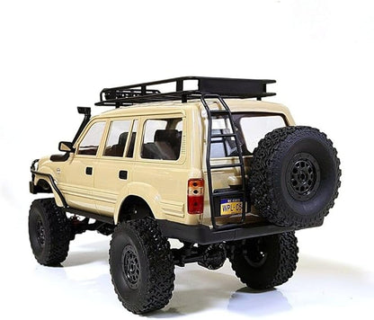 RC Rock Crawler RC Truck 4x4 WPL C54-1 RTR 1/16 Scale RC Crawler Off Road Truck All Terrain with Upgraded Chassis and Shock 260 Motor New Gearbox Bumper Roof Rack Hobby Toy Adult