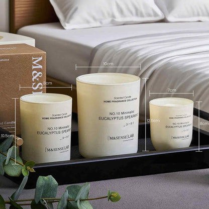 M&SENSE Natural Soy Candle| Vanilla Sandalwood | 5.3 oz | Mini Spring Scented Candles for Relaxation,Meditation, Home Décor | for Bedroom, Office, Party Small