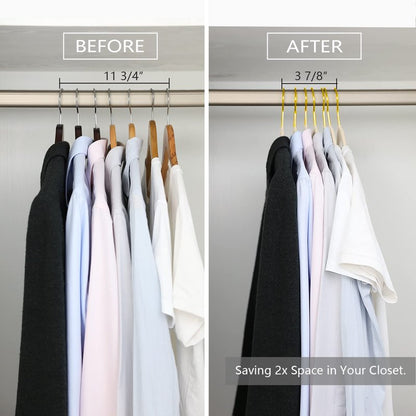 MIZGI Premium Velvet Hangers Pack 30 Pcs Heavyduty - Non Slip Slimline - Velvet Suit Hangers Ivory - Gold Hooks,Space Saving Clothes Hangers