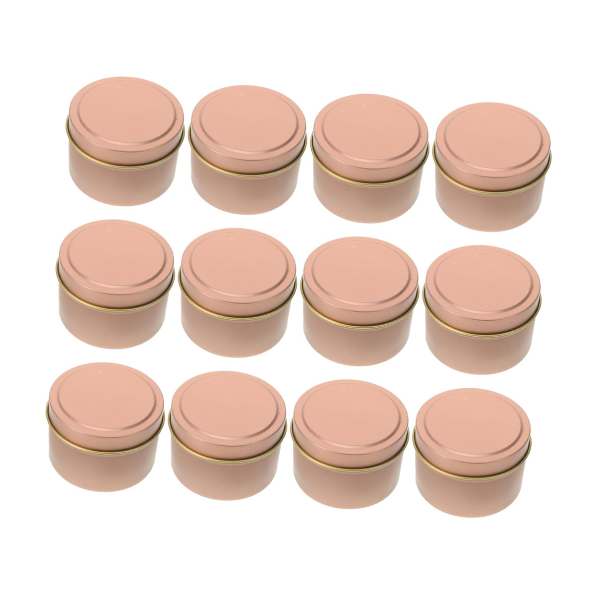 GOOHOCHY 12pcs Metal Tea Light Candle Holders Diy Aromatherapy Candle Cans Empty Jar Tins