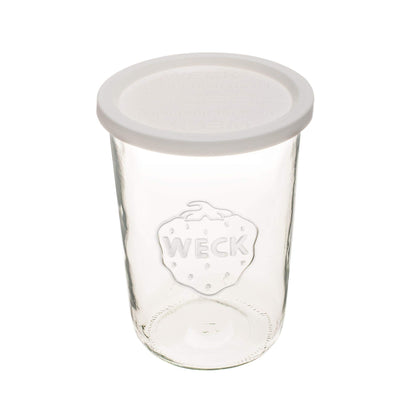 Weck Canning Jar 743-3/4 L Weck Mold Jars made of Transparent Glass - Eco-Friendly Canning Jar - Food Storage Containers with Lids Airtight – 1 Jar with Keep Fresh Cover