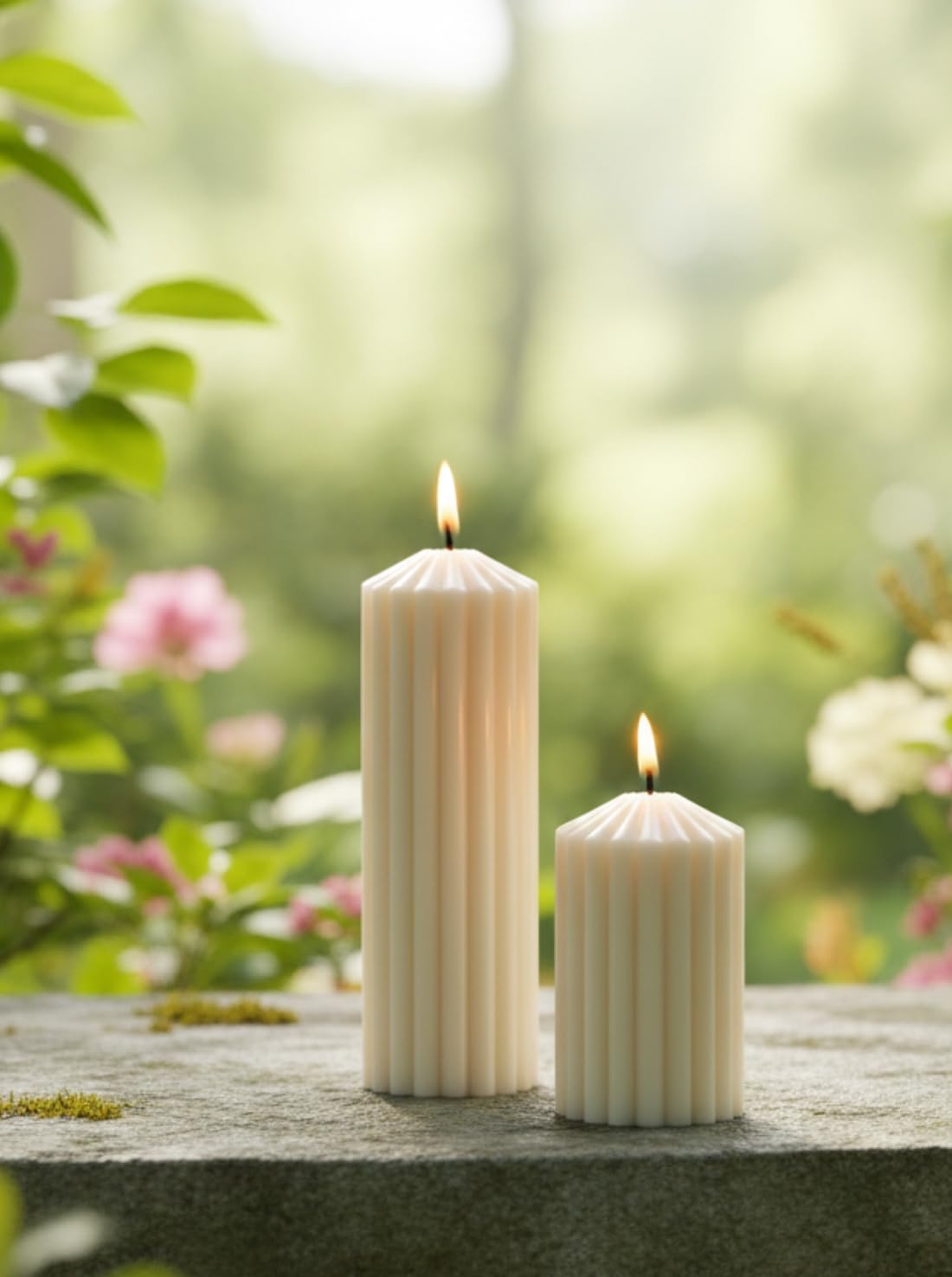 Pillar Candle 1 Pc (250g) | Long-Lasting Decorative Wax Candle for Home Décor, Meditation & Aromatherapy | Smokeless and Dripless Design for Relaxing Ambience
