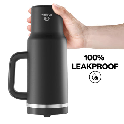 40 oz Tumbler with Handle and Straw: Stainless Steel Insulated Tumbler Keeps Cold for 24 Hours, Leakproof Travel Cup Fits in Cup Holder and BPA-Free, Black Night