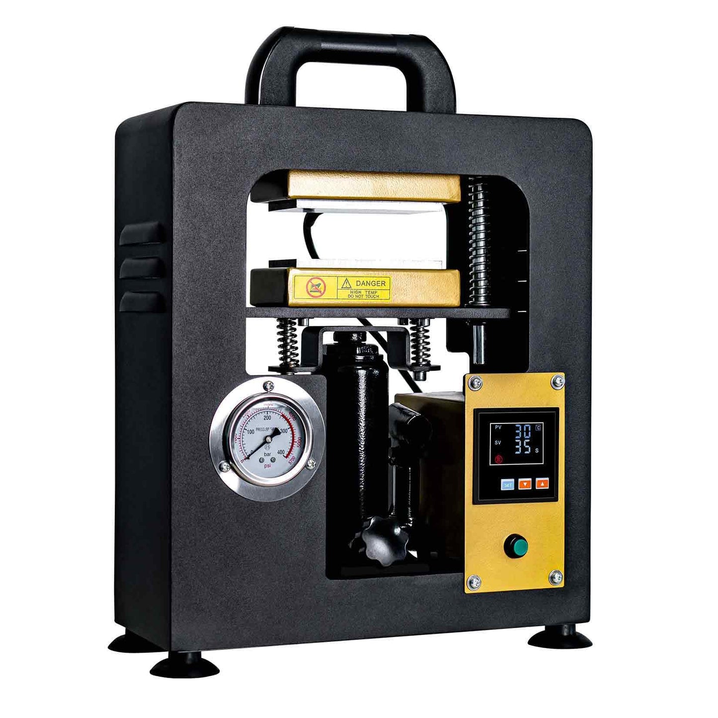 5-Ton Hydraulic Heat Press Machine with Dual 3x5 inch Heated Plates, Digital Timer and Temperature Control