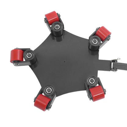Machine Skate, 8818Lbs Machinery Mover Carbon Steel Machinery Moving Skate with 360 Degree 5 Swivel PU Rollers for Industrial Use Warehouse and Workshop - Black