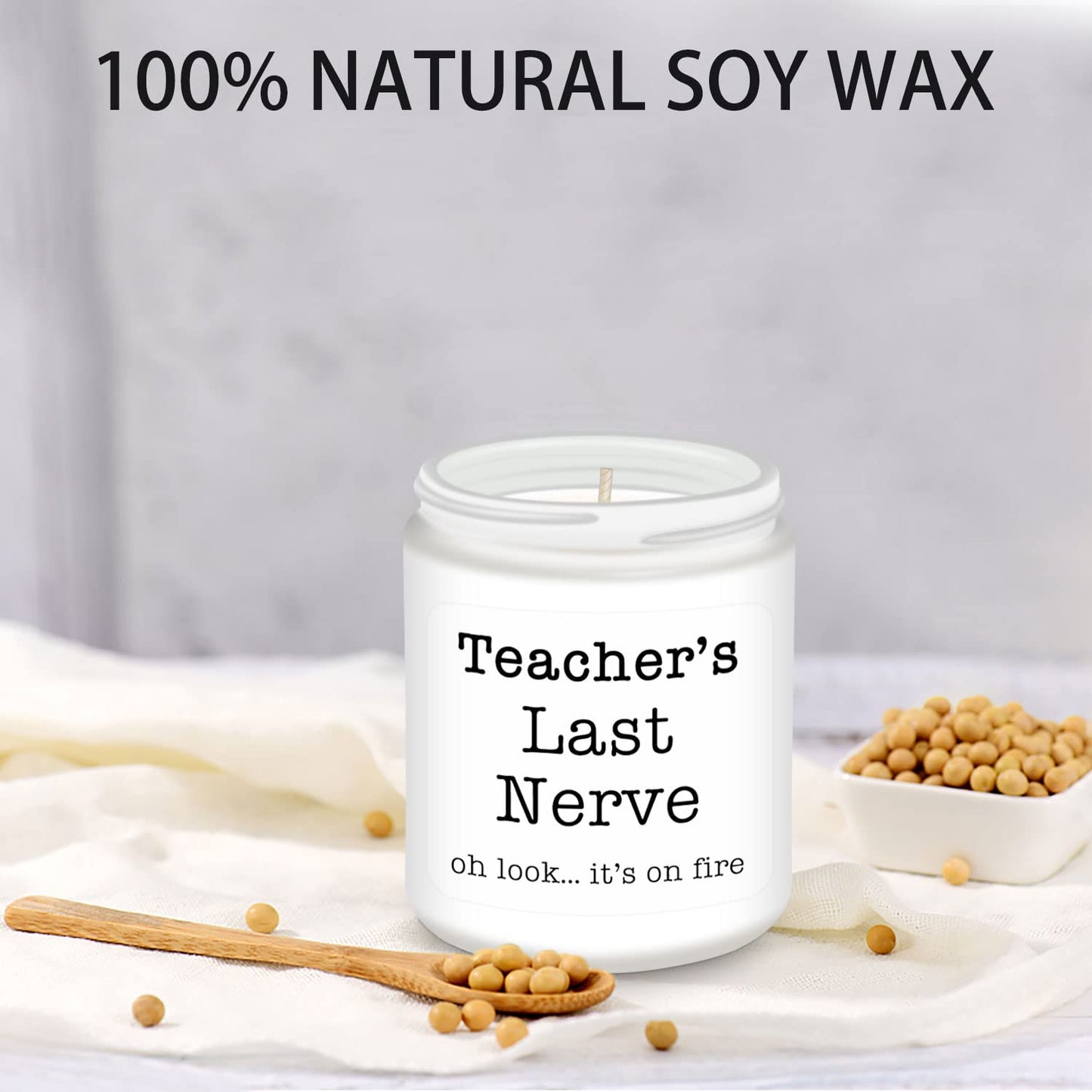 Homsolver Teacher Appreciation Gifts for Women, Christmas Birthday Valentines Retirement Thanksgiving Teachers' Day Graduation Season, Teacher’s Last Nerve Scented Candles