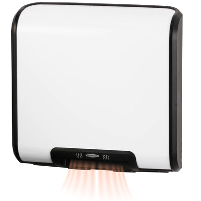 Bobrick 7120 TrimLineSeries Zinc-Plated Steel ADA Surface-Mounted Automatic Hand Dryer, White Epoxy Finish, 115V, 13-19/32" Height, 13-25/32" Width
