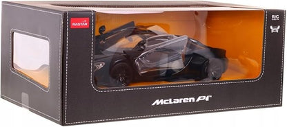PowerTRC Officially Licensed McLaren P1 1:14 Scale Model Supercar with Functional Lights | Realistic Open Doors &amp Push Button Features | Sleek Black Design