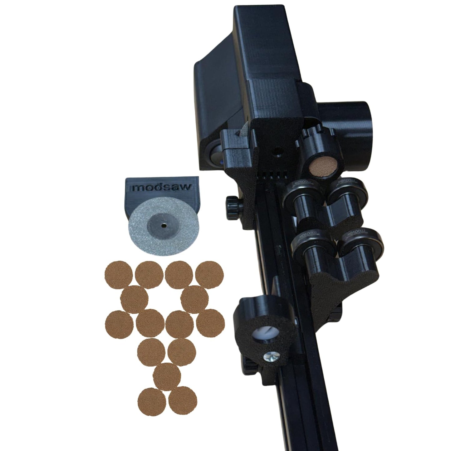 modsaw - a fully modular arrow saw, spinner, and square including a vacuum attachment to collect carbon dust (Deluxe Kit)