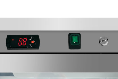 KoolMore 12 Cu. ft. Commercial Freezer with Glass Door in Stainless Steel - Manual Defrost (KM-FMD12SGD)