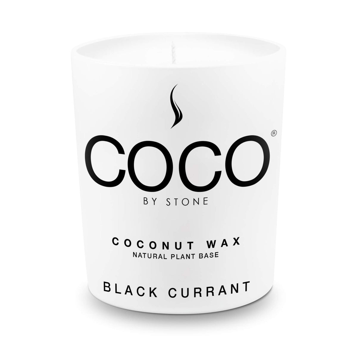 COCO by Stone 11oz Candle, Coconut Apricot Wax Candle for Home (Black Currant) Home Fragrance Products, 1 Wick Candle, Enhance Indoor Aroma, Vegan & Cruelty-Free, Clean Burning and Hand Poured Candle