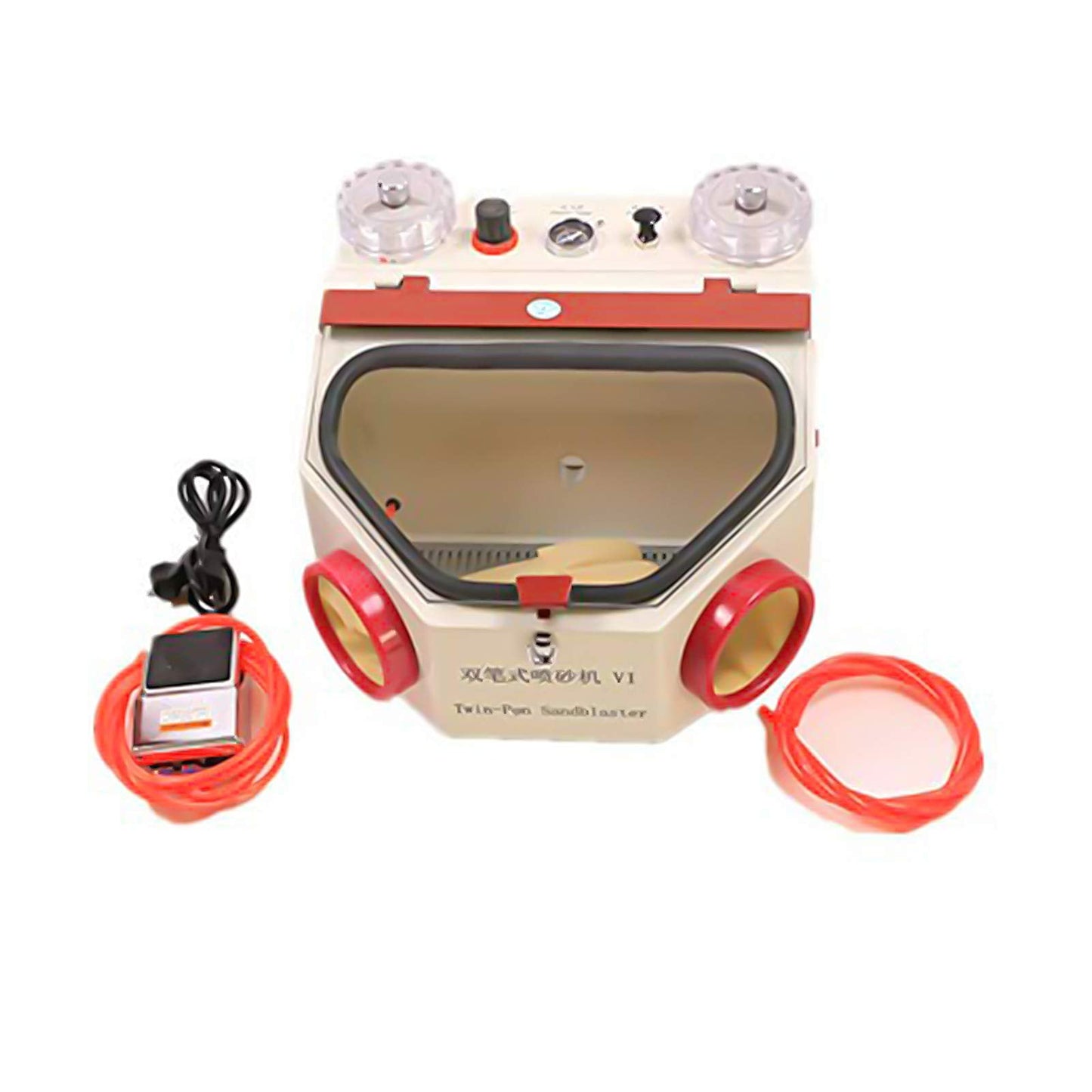 Aries Outlets USA Dental Lab Equipment Twin-Pen Sandblaster Electric Sand Blasting Machine
