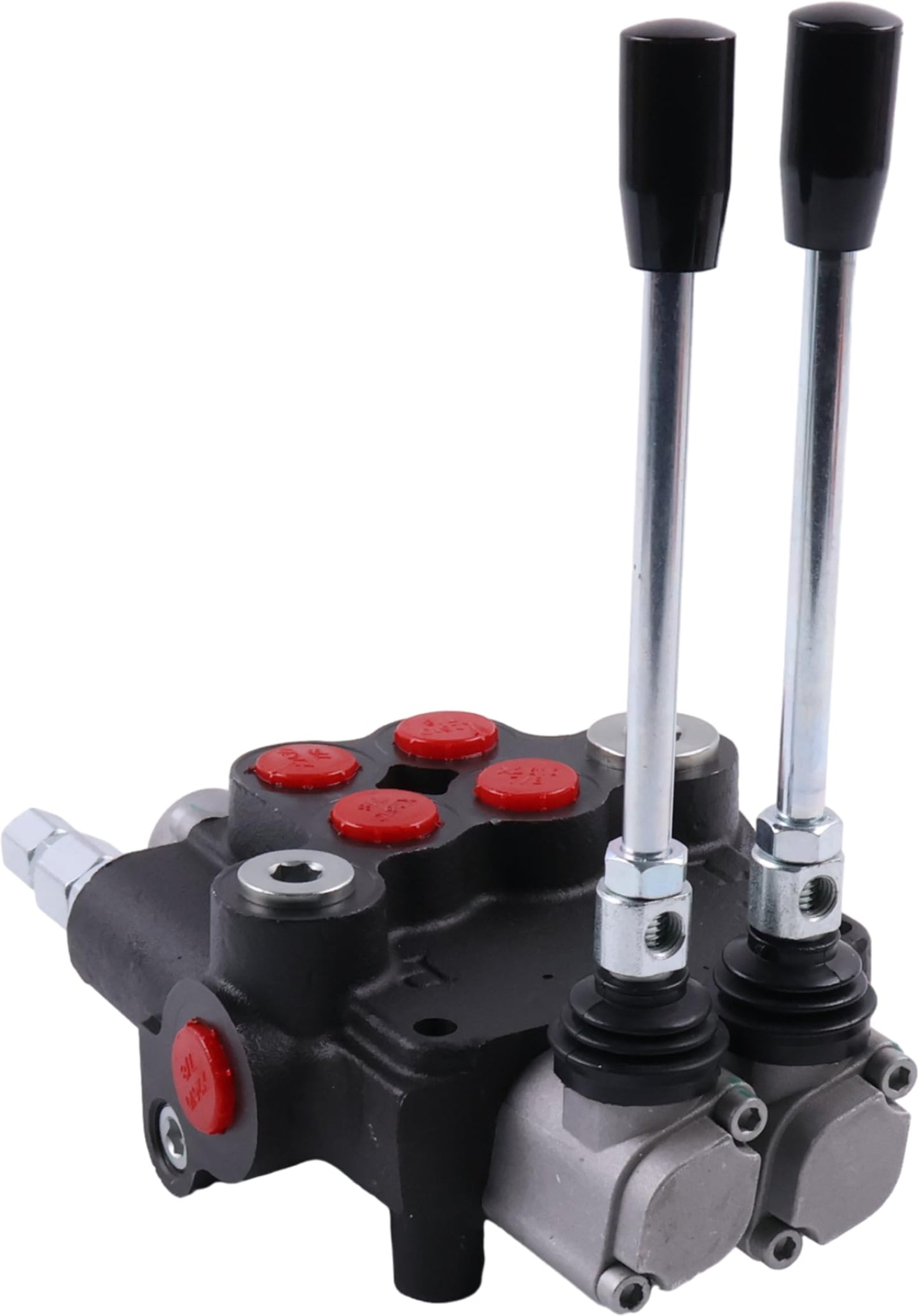 Solarhome 2 Spool Hydraulic Control Valve Open Center Double Acting 21 GPM 3600 PSI SAE Ports Compatible With Tractors Loaders Log Splitters