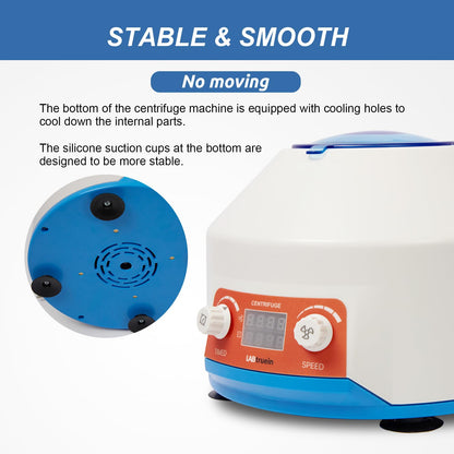 LABTRUEIN Centrifuge Machine, Lab LED Display Digital Betchtop Centrifuges with Timer & Speed Control - Low Speed,4000 RPM, Centrifuge Tubes Capacity 5ML/10ML/15 ML x 6