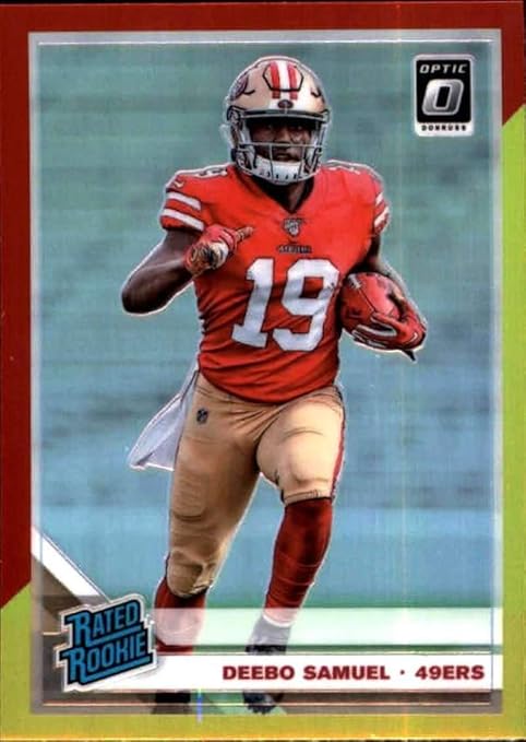 2019 Donruss Optic Red and Yellow #167 Deebo Samuel San Francisco 49ers RC Rookie NFL Football Trading Card