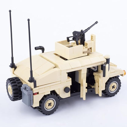 GeRRiT American Military Vehicle HMMWV Building Block(449 PCS)WW2 Military Historical Building SetToys Gifts for Kid and Adult Compatible with Lego. 66010