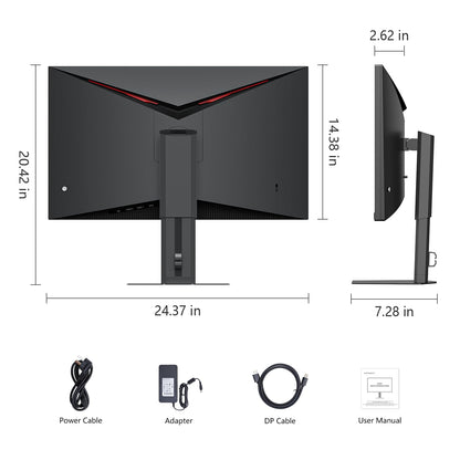 INNOCN 27" Gaming Monitor 2K QHD 2560 x 1440P 240Hz 320Hz 1ms IPS PC Computer Display, HDMI 2.1, DP 1.4, HDR 400, Eyes Care, Height/Pivot Adjustable, VESA Mountable, 27G2T