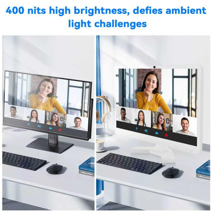 Pisichen 22 inch Touch Screen Monitor with Webcam FHD 1920x1080P Computer Monitor FreeSync HDR HDMI Ports Eye Care Frameless VESA Mount