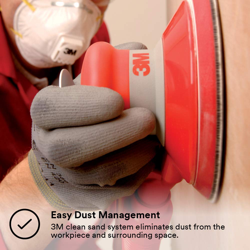 3M™ Self-Generated Vacuum Random Orbital Sander, 20327, 6 in, 3/16 in Orbit, 1 ea/Case