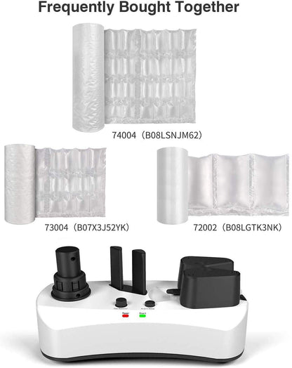 YE300 Air Cushion Machine 110V Air Pillows Maker Air Pillow Machine Portable Inflatable Packaging Air Bag Making Machine + 100m Free Test Film Roll,White,ACM-220