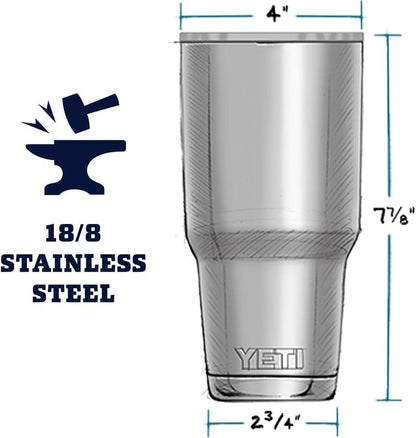YETI Rambler 30 oz Stainless Steel Vacuum Insulated Tumbler w/MagSlider Lid, Navy