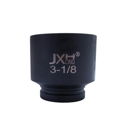1-1/2" Drive Impact Socket, 6-Point, Heat Treated Cr-Mo Steel – Heavy Duty for Hydraulic Impact Wrench (3-1/8")