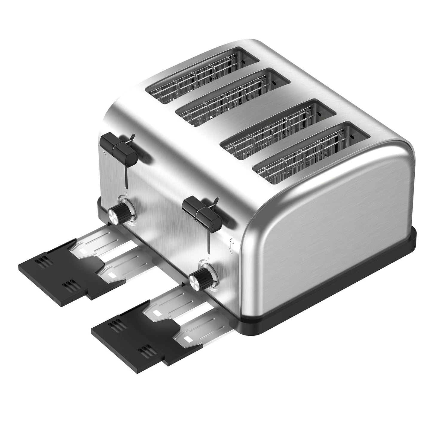 Tanxinxin Commercial Grade Toaster 4 Slice 225 pcs/Hour 1800W Industrial Toasters Wide Slot 6-Settings Stainless Steel Heavy Duty for Restaurant Bagels,muffin,Tray, Bread, Breakfast, Texas Toast