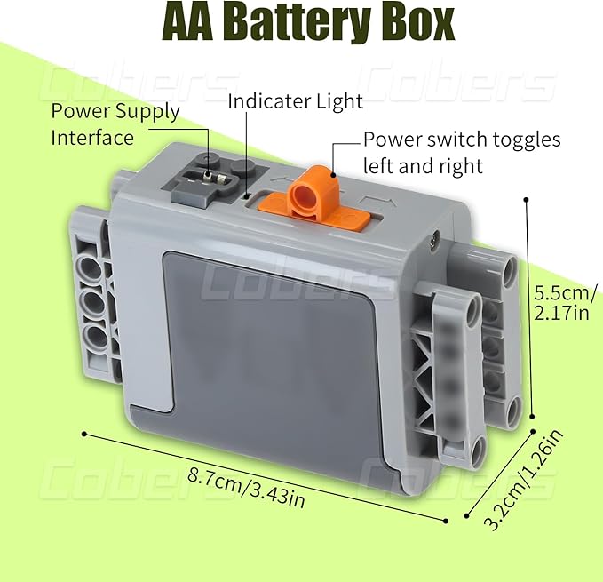 44Pcs Power-Function Kits Set M/L/XL Servo-Train-Motor-Set Compatible with Major Brand Technic-Parts Pieces IR Receiver Adjustable Speed Remote-Control AA/AAA Battery Box Light Switch