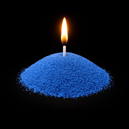 SANDWORKS Sand Wax Candle Making Kit – 5 Wooden Wicks & 15 Cotton Wicks, 500 g Premium Fragrance-Free Sand Wax (Deep Tide Blue)