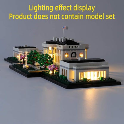 LED Light Kit for The White House - Compatible with Lego Architecture Collection 21054 Building Blocks Model (Model Set Not Included)