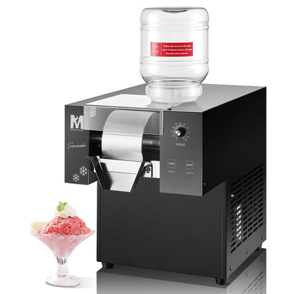 MWNYTUOH Snowflake Ice Machine, 330.6LBS/24H 660W Shaved Ice Machine, Rapid Cooling, Food-Grade Stainless Steel Material, Snowflake Ice Maker for Dessert, Ice Cream,Suitable for Party＆Commercial Use
