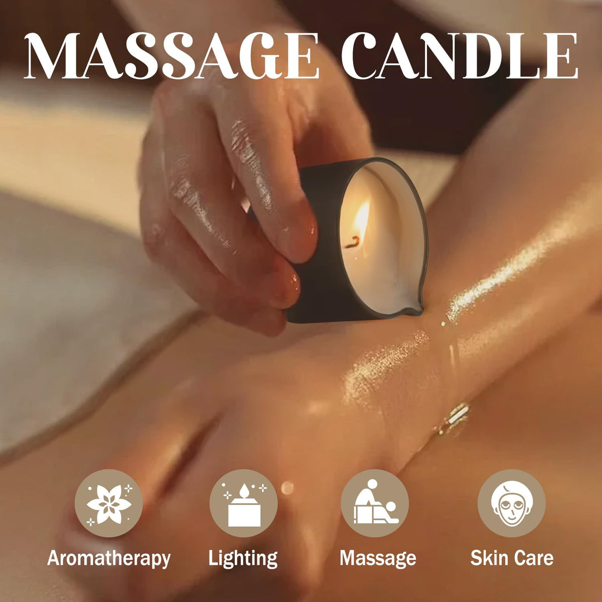 12pcs Massage Oil Candle,Moisturising Natural Soybeans Gift Sets,1oz Low Temperature Body Oil Scented Candles for Home Spa & Relaxation