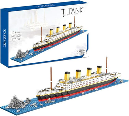KLMEi Titanic Architecture Set Micro Building Blocks Model Kit for Adults Age of 14+ 1872 Pieces