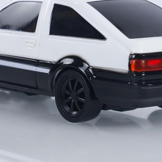 1/43 High Speed 2.4GHz RC for DIY AE86 Drift Car with 4-Wheel Drive Motor ESC Servo Motor Battery Gyroscope Mini Vehicle Hobby Grade Model for Birthday Gift
