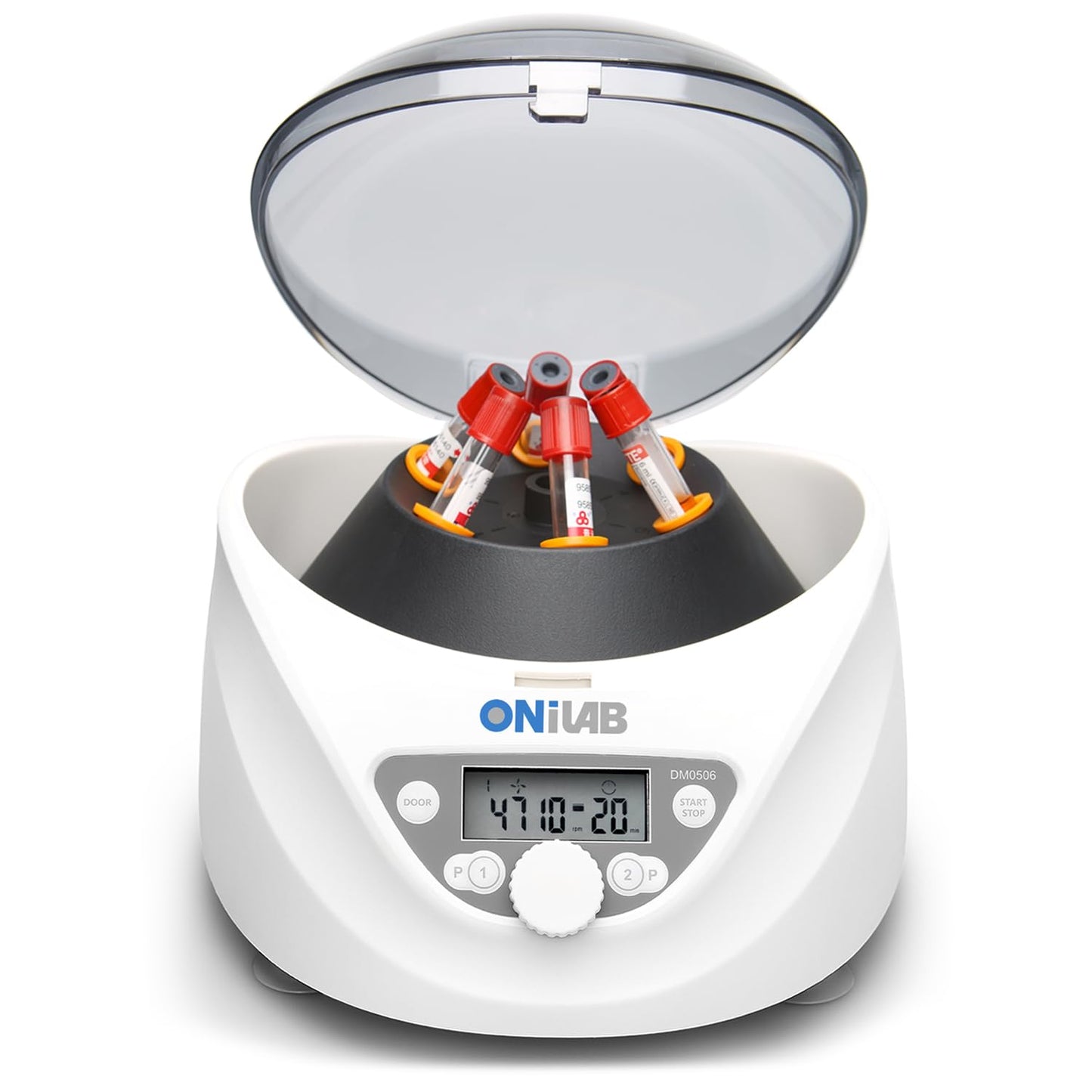 ONiLAB Lab PRP Benchtop Centrifuge 6x15mL/10mL/7mL/1.5-5ml, 300-5000rpm(Max. 2600xg RCF),LCD Digital Desktop Lab Centrifuge Timer 30sec-99min, Two Quick Start Programs