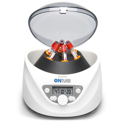 ONiLAB Lab PRP Benchtop Centrifuge 6x15mL/10mL/7mL/1.5-5ml, 300-5000rpm(Max. 2600xg RCF),LCD Digital Desktop Lab Centrifuge Timer 30sec-99min, Two Quick Start Programs