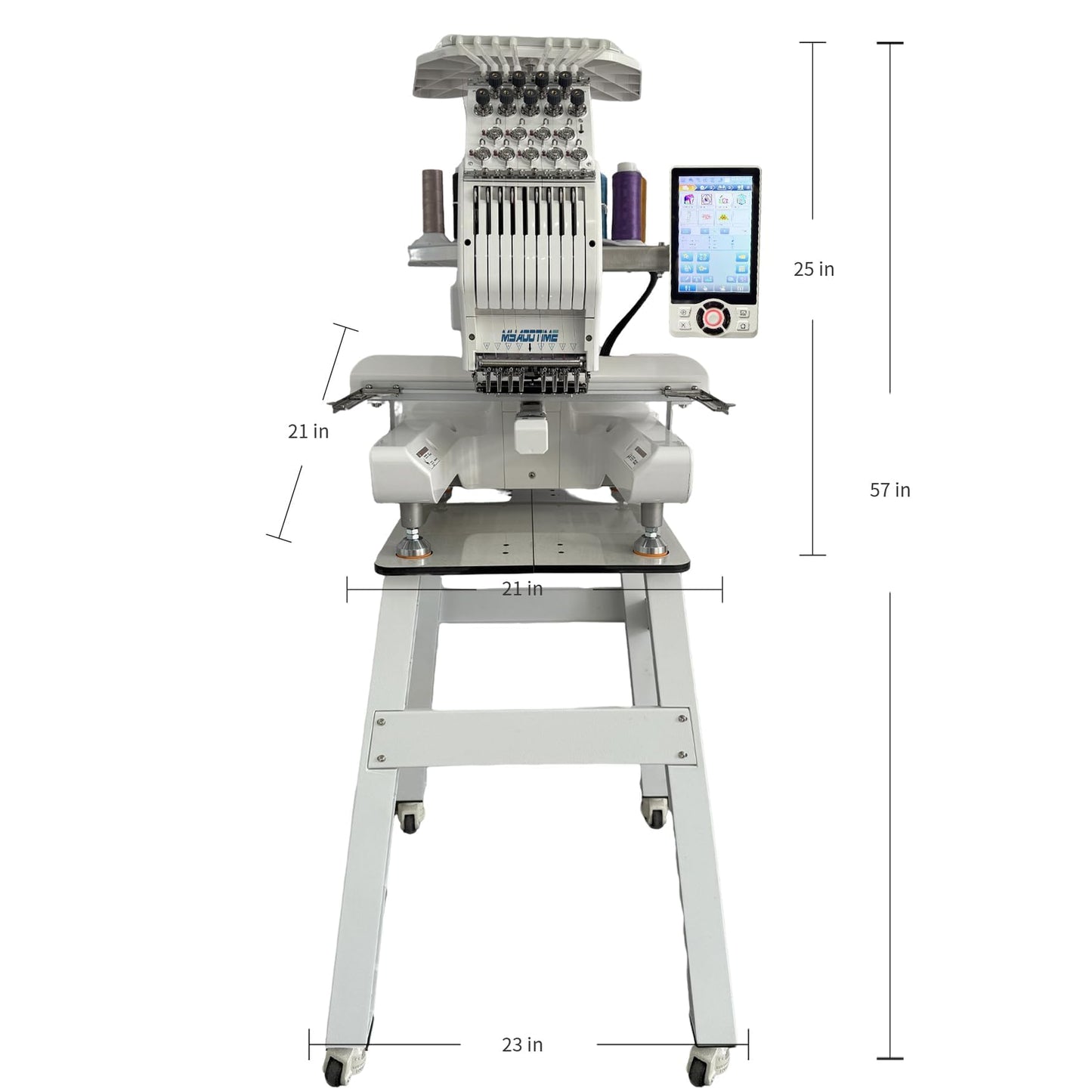 MYADDTIME Embroidery Machine with 8 Needles, 7" Touch Screen, 7.8"x11.8" Embroidery Area, New Gen of Home & Small Business Embroidery Machine for Flat, Hat, T-shirt and more