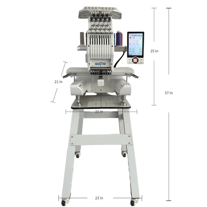MYADDTIME Embroidery Machine with 8 Needles, 7" Touch Screen, 7.8"x11.8" Embroidery Area, New Gen of Home & Small Business Embroidery Machine for Flat, Hat, T-shirt and more