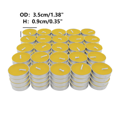 Unscented Tea Light Candles,OVESTB 2 Boxes Fully Burns Tealight Candles Unscented Smokeless Bright Flame Tealights for Home,Sabbath, Weddings,Christmas & Halloween Decor
