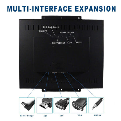 VSDISPLAY 19Inch LCD Monitor 1280x1024 High Brightness Display Support VGA/DVI Video Input,for Gaming/Industrial Secondary Monitor
