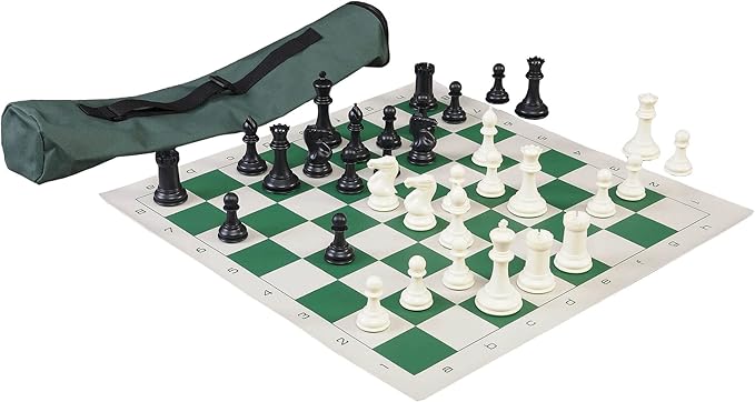 The House of Staunton The World's Greatest Chess Set® - Quadruple Weighted (Forest Green)