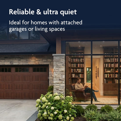 Chamberlain RJO101MC Ultra-Quiet Wall Mount Garage Door Opener with Battery Backup, myQ Smart Wi-Fi Control, LED Lighting System, Space-Saving Design for Quiet Operation