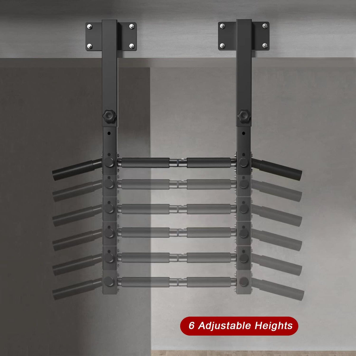 Joist Mount Pull Up Bar, Beam Mounted Chin Up Bar for Home Gym With Wood Mount and Wall Mount Screws