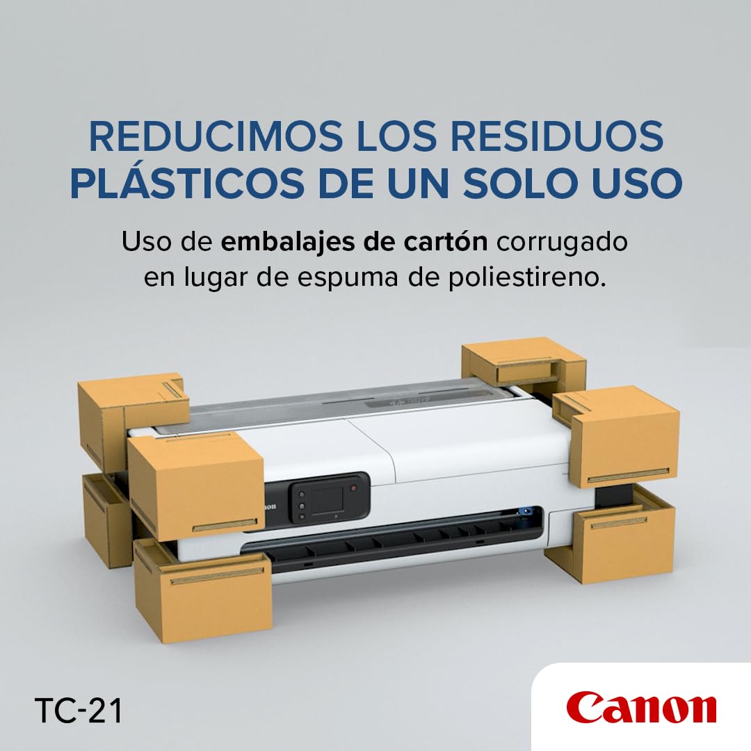 Canon imagePROGRAF TC-21 24" - Large Format Printer, Poster & Plotter Printer, Automatic Roll & Cut Sheet Paper Feeder, Includes 280 ml of Ink, White