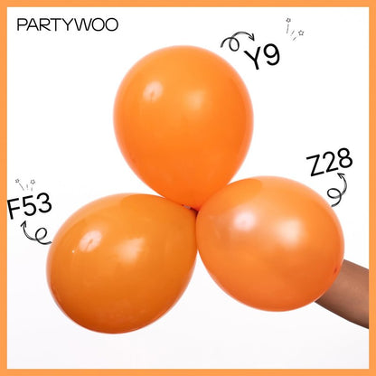 PartyWoo Pearl Orange Balloons 50pcs 12 Inch Fall Pumpkin Latex Balloons for Graduation Thanksgiving Halloween Little Cutie Baby Shower Birthday Wedding Fall Themed Party Decorations Orange-Z28